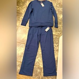 NWT Eddie Bauer Super Soft & Cozy Lounge Suit in Indigo Blue, Size Small